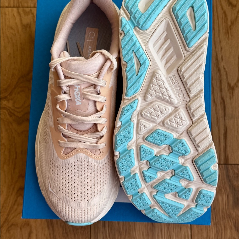 Hoka Vanilla Cream Arahi 7  Size 8 1/2 - Picture 4 of 7